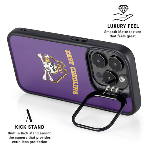 East Carolina University ECU Pirates Logo iPhone 14 Pro Kickstand Case